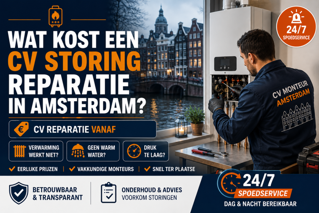 Wat kost een CV storing reparatie in Amsterdam